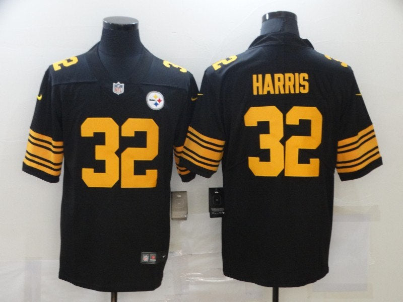 Men’s Pittsburgh Steelers Retired Player #32 Franco Harris Nike Black Vapor Untouchable Elite Color Rush Jersey