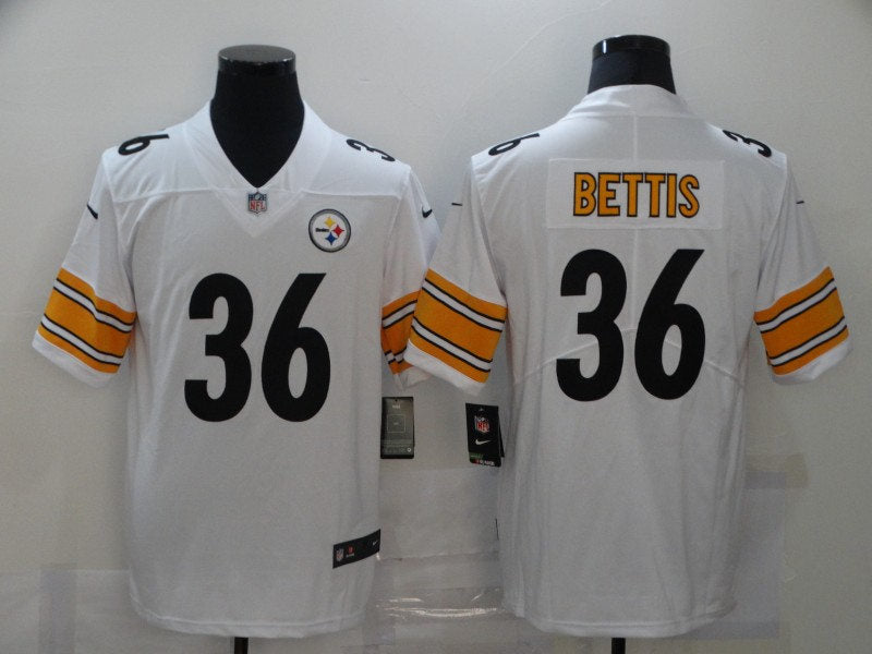 Men’s Pittsburgh Steelers Retired Player #36 Jerome Bettis Nike White Game Football Jersey