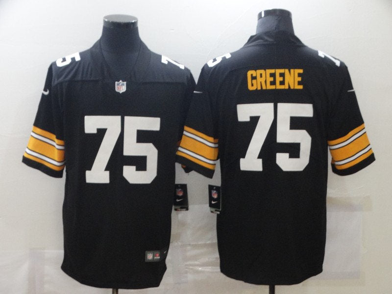 Men’s Pittsburgh Steelers Retired Player #75 Joe Green Nike Black Alternate Football Jersey