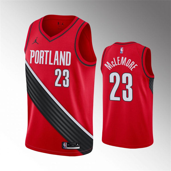 Mens Portland Trail Blazers #23 Ben McLemore Red Statement Edition Jersey