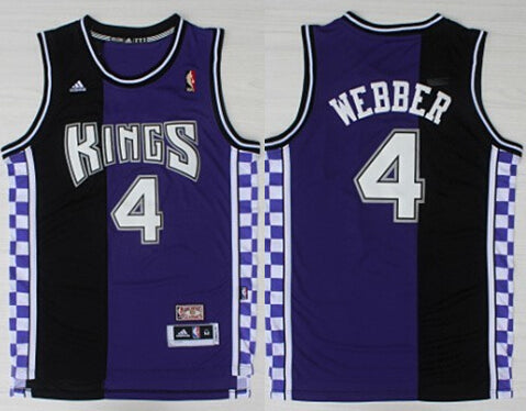 Men’s Sacramento Kings #4 Chris Webber Hardwood Classic Purple Swingman Throwback Jersey