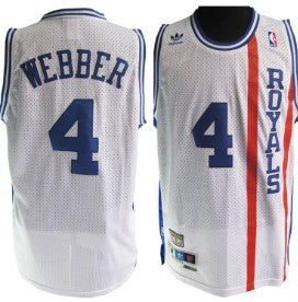 Men’s Sacramento Kings #4 Chris Webber White Hardwood Classic Throwback Jersey