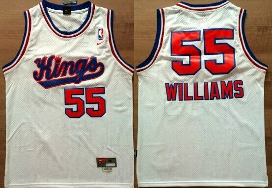 Men’s Sacramento Kings #55 Jason Williams Hardwood Classic White Swingman Jersey