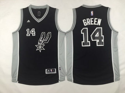 Men’s San Antonio Spurs #14 Danny Green Revolution 30 Swingman 2015-16 Black Jersey