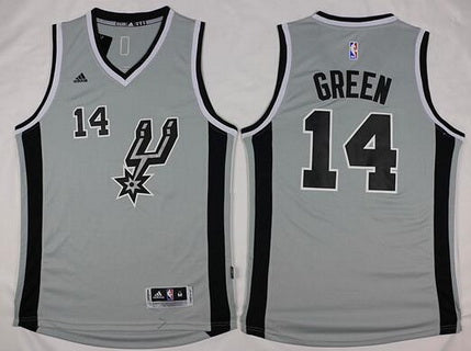 Men’s San Antonio Spurs #14 Danny Green Revolution 30 Swingman 2015-16 Gray Jersey