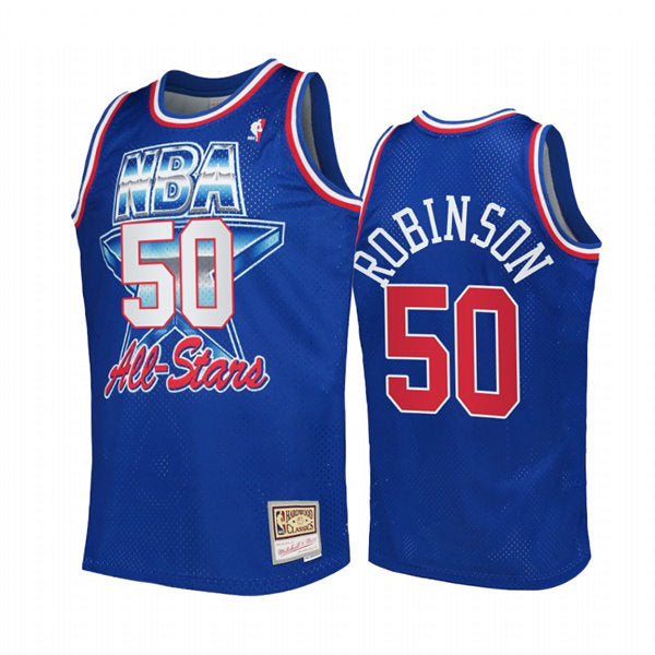 Men’s San Antonio Spurs #50 David Robinson Mitchell & Ness Blue 1992 All-Star Western Conference Jersey
