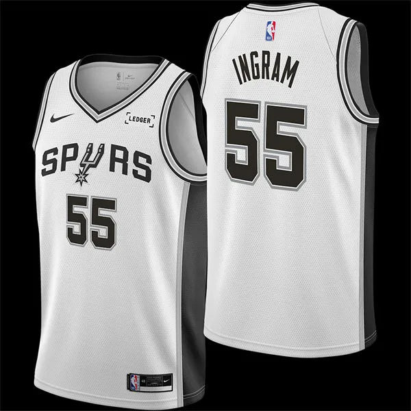 Men’s San Antonio Spurs #55 Harrison Ingram White Association Edition Swingman Jersey
