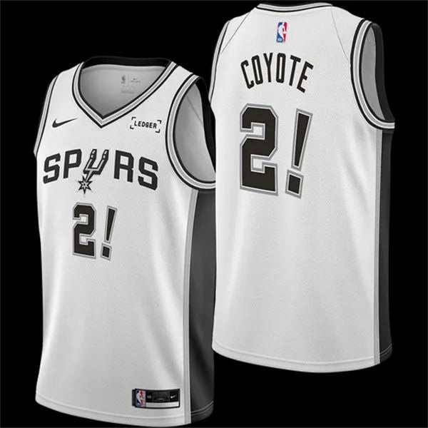 Men’s San Antonio Spurs Coyote White Association Edition Swingman Jersey
