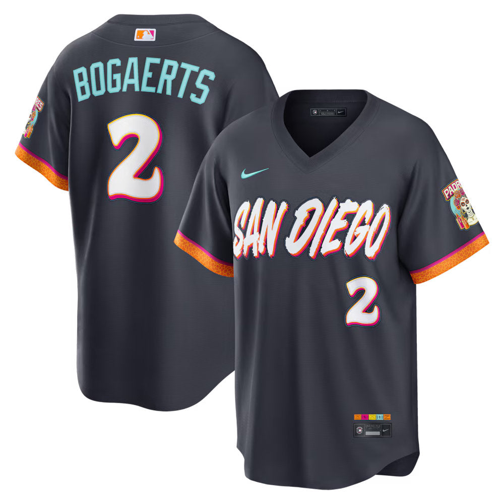 Men’s San Diego Padres #2 Xander Bogaerts Nike Obsidian 2026 City Connect Stadium Jersey
