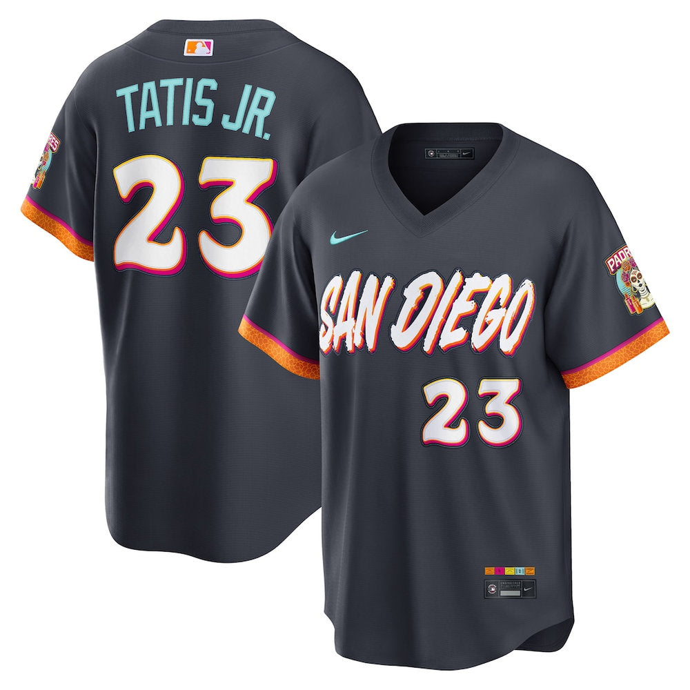 Men’s San Diego Padres #23 Fernando Tatis Jr. Nike Obsidian 2026 City Connect Stadium Jersey
