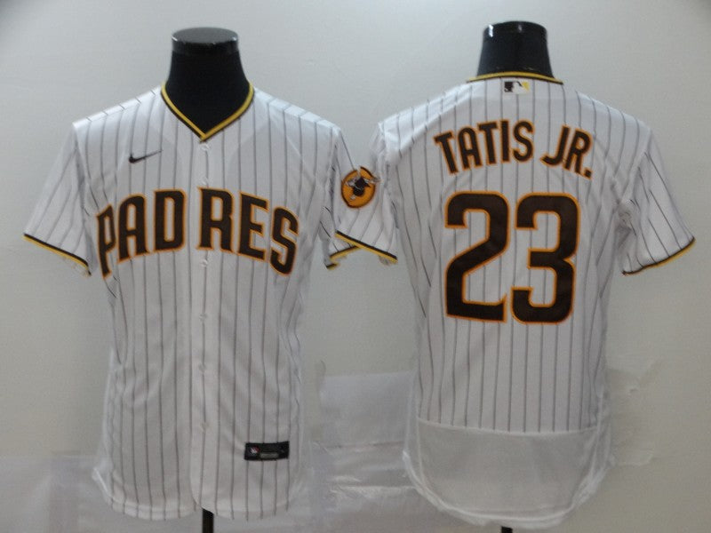Men’s San Diego Padres #23 Fernando Tatis Jr. White Stitched Jersey