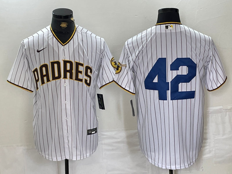 Men’s San Diego Padres #42 White 2024 Jackie Robinson Day Home Limited Jersey