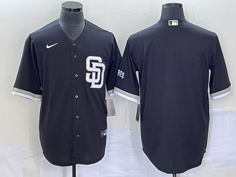 Men’s San Diego Padres Black Blank Jersey