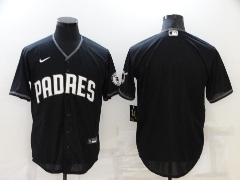 Men’s San Diego Padres Black Official Blank Jersey