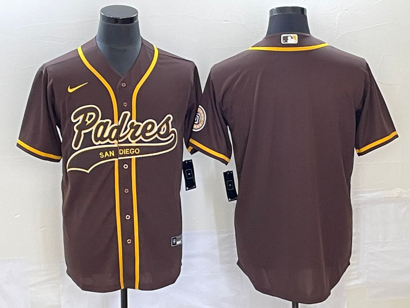 Men’s San Diego Padres Brown Blank Jersey Joint Edition