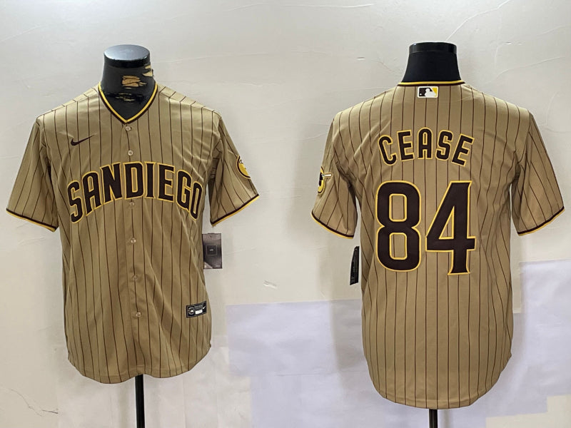 Men’s San Diego Padres Dylan Cease #84 Tan Alternate Limited Jersey