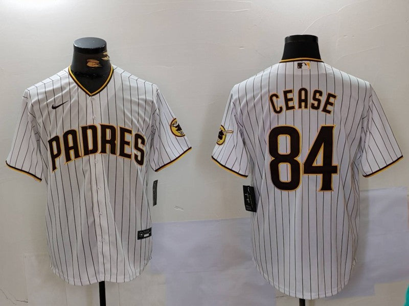 Men’s San Diego Padres Dylan Cease #84 White Home Limited Jersey