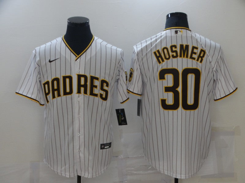 Men’s San Diego Padres Eric Hosmer #30 White Stitched Jersey