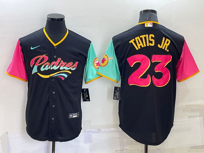Men’s San Diego Padres Fernando Tatis Jr. #23 Black City Connect Jersey