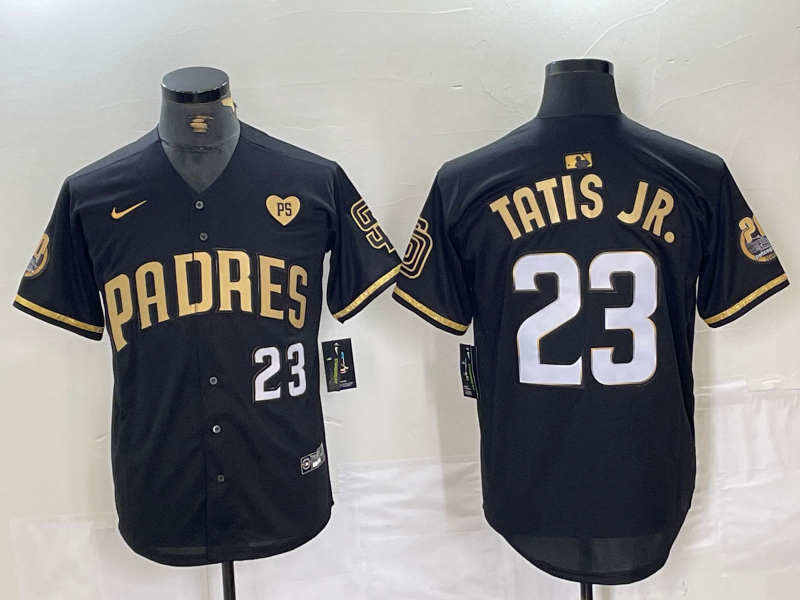 Men’s San Diego Padres Fernando Tatis Jr. #23 Black Limited Jersey