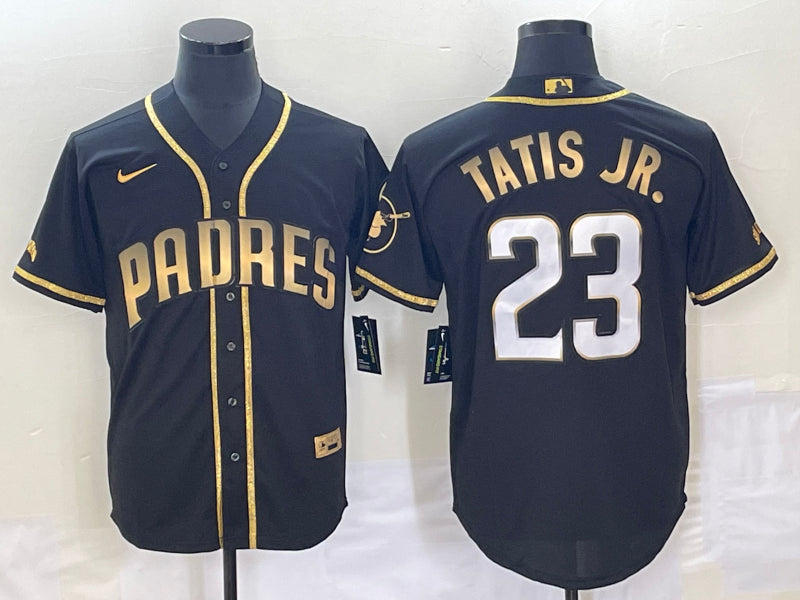 Men’s San Diego Padres Fernando Tatis Jr. #23 Black Stitched Jersey