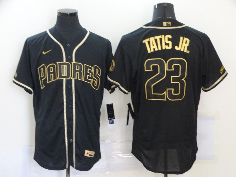 Men’s San Diego Padres Fernando Tatis Jr. #23 Black Stitched Jersey
