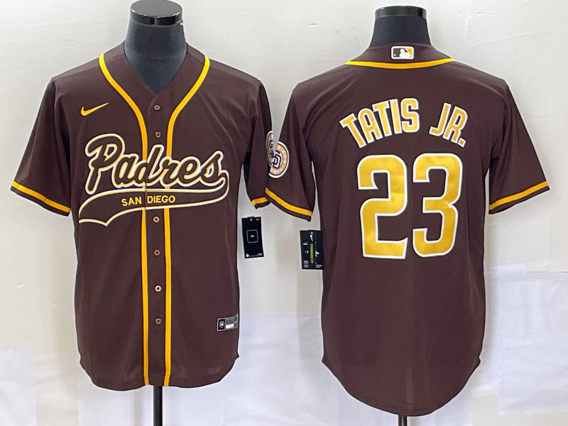 Men’s San Diego Padres Fernando Tatis Jr. #23 Brown Jersey Joint Edition