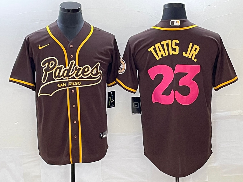Men’s San Diego Padres Fernando Tatis Jr. #23 Brown Team Jersey Joint Edition