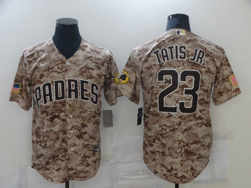 Men’s San Diego Padres Fernando Tatis Jr. #23 Camouflage Stitched Jersey