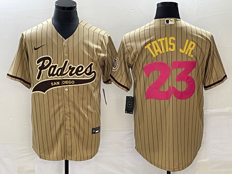 Men’s San Diego Padres Fernando Tatis Jr. #23 Tan Team Jersey Joint Edition