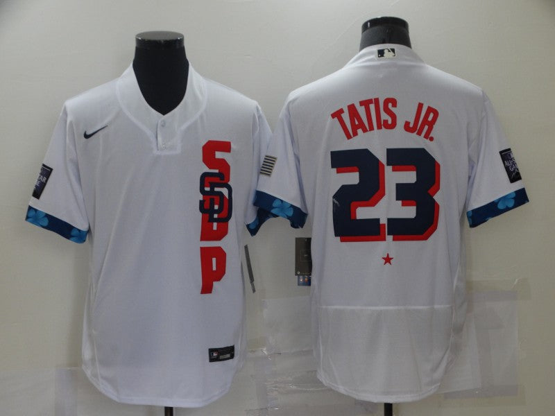 Men’s San Diego Padres Fernando Tatis Jr. #23 White ALL STAR Jersey