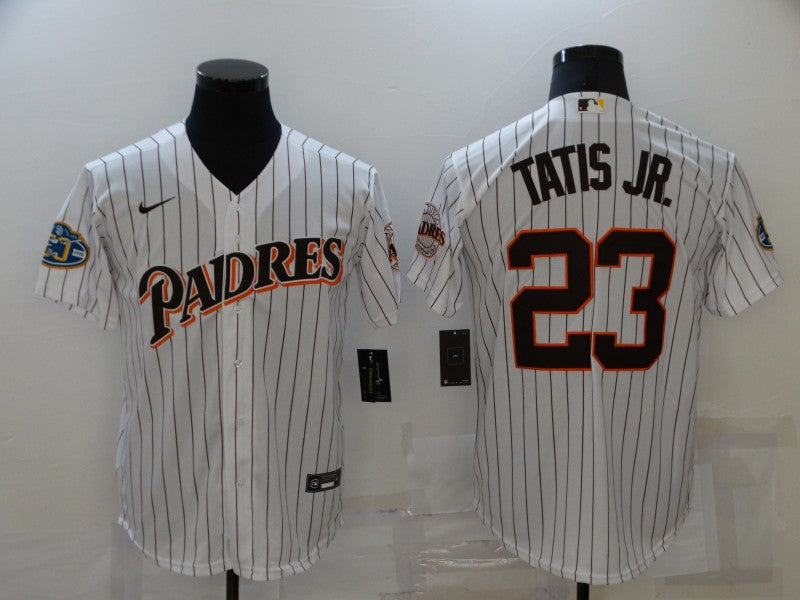 Men’s San Diego Padres Fernando Tatis Jr. #23 White Alternate Jersey