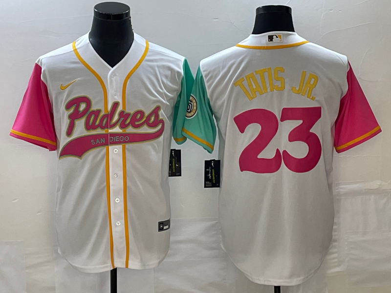 Men’s San Diego Padres Fernando Tatis Jr. #23 White City Connect Jersey Joint Edition