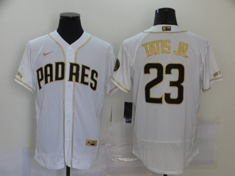 Men’s San Diego Padres Fernando Tatis Jr. #23 White Stitched Jersey
