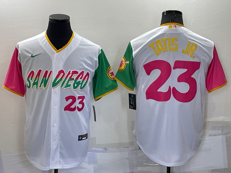 Men’s San Diego Padres Fernando Tatis Jr. #23 White Stitched Jersey