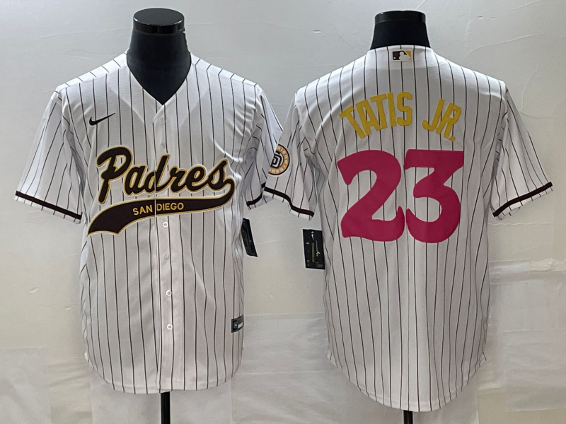 Men’s San Diego Padres Fernando Tatis Jr. #23 White Team Jersey Joint Edition