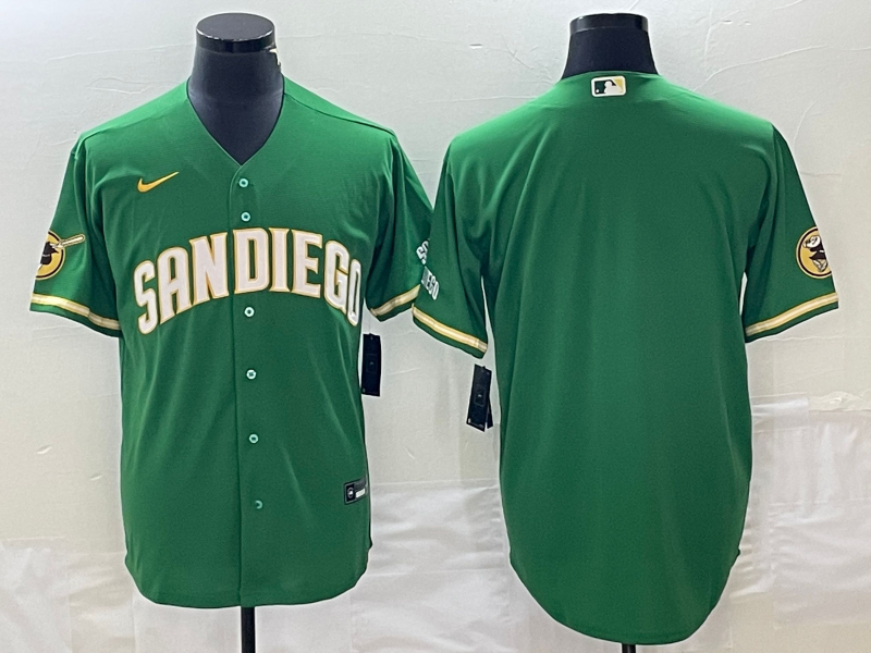 Men’s San Diego Padres Green Blank Jersey