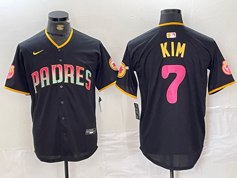 Men’s San Diego Padres Ha-Seong Kim #7 Black Jersey