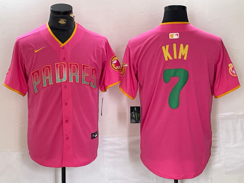 Men’s San Diego Padres Ha-Seong Kim #7 Pink Jersey