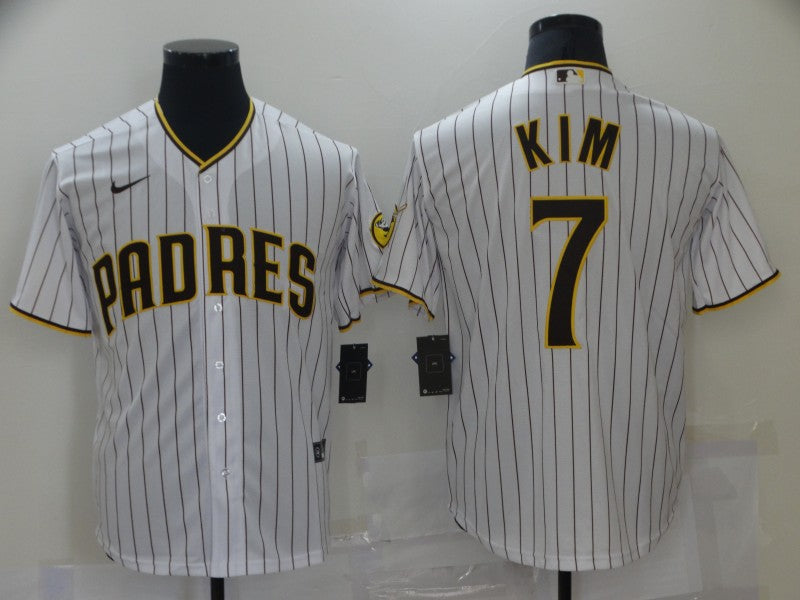 Men’s San Diego Padres Ha-Seong Kim #7 White Stitched Jersey