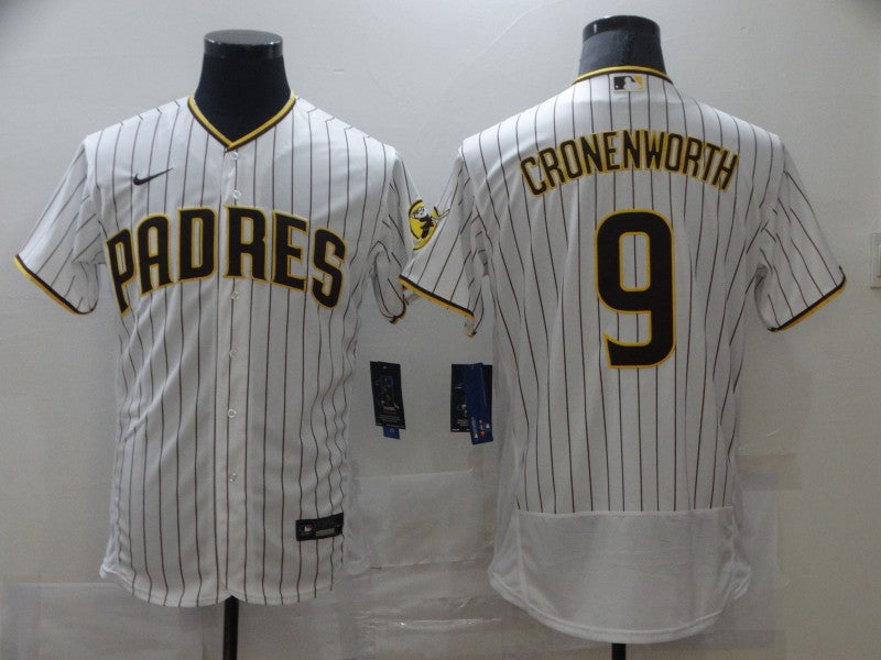Men’s San Diego Padres Jake Cronenworth #9 White Stitched Jersey
