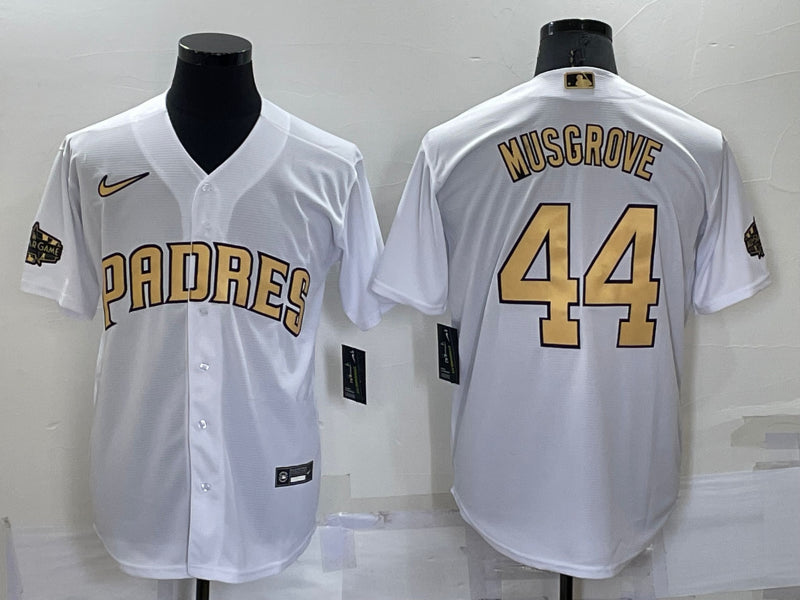 Men’s San Diego Padres Joe Musgrove #44 White Jersey