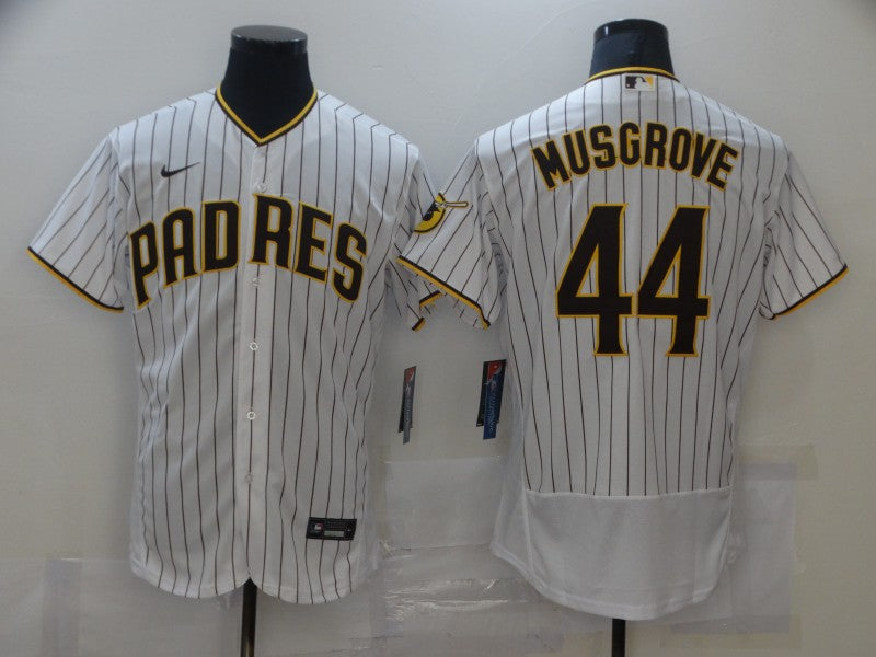 Men’s San Diego Padres Joe Musgrove #44 White Stitched Jersey