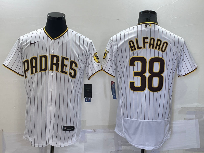 Men’s San Diego Padres Jorge Alfaro #38 White Stitched Jersey