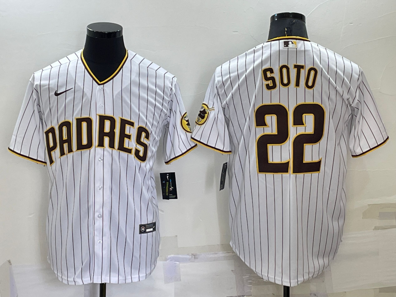 Men’s San Diego Padres Juan Soto #22 White Home Jersey