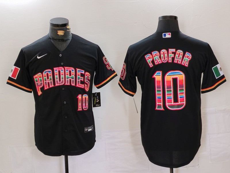Men’s San Diego Padres Jurickson Profar #10 Black Jersey