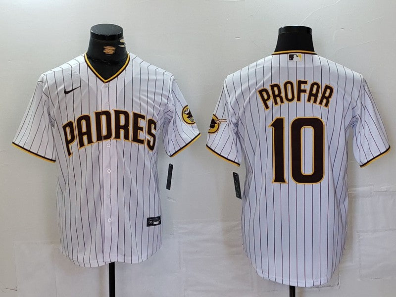 Men’s San Diego Padres Jurickson Profar #10 White Jersey