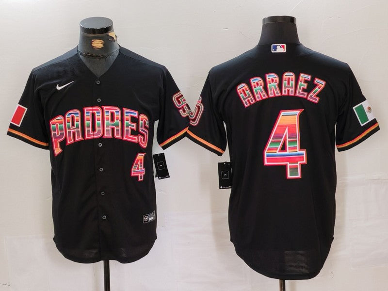 Men’s San Diego Padres Luis Arraez #4 Black Jersey