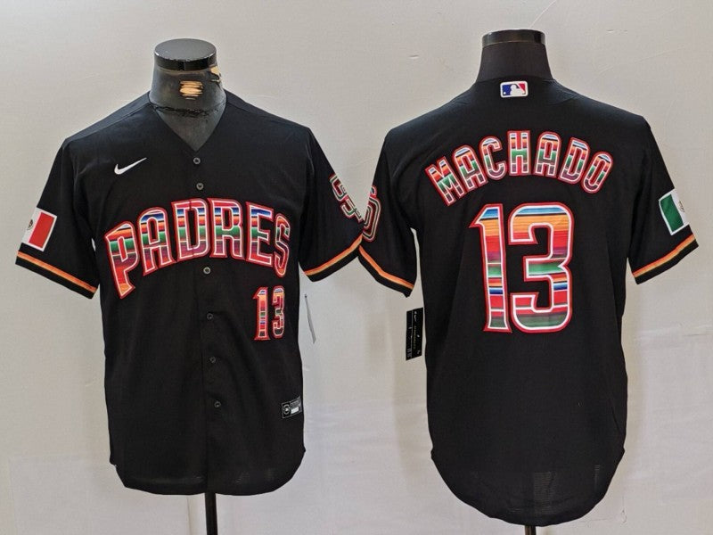 Men’s San Diego Padres Manny Machado #13 Black Jersey