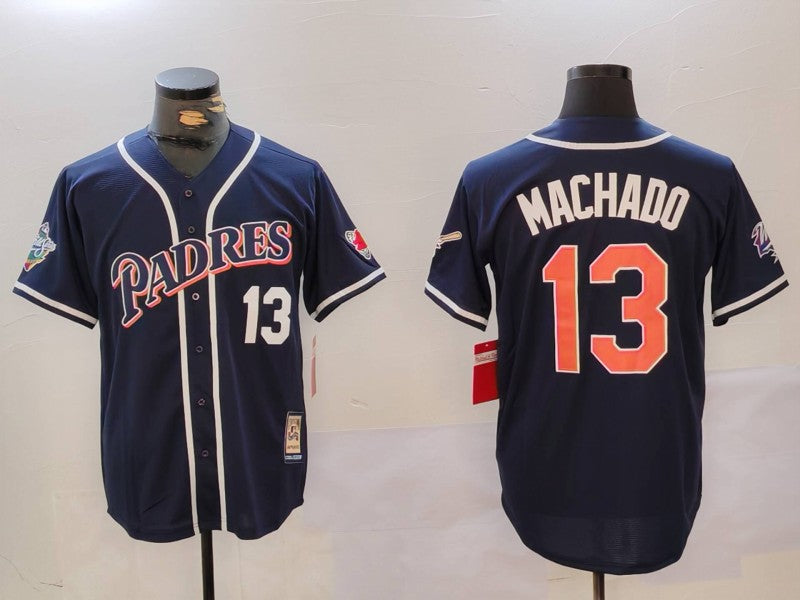 Men’s San Diego Padres Manny Machado #13 Navy Jersey